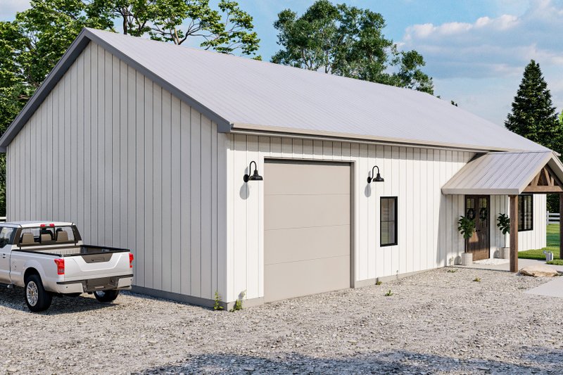 House Design - Exterior - Other Elevation 2 for Barndominium House Plan #455-259 - 2 bed, 1 bath