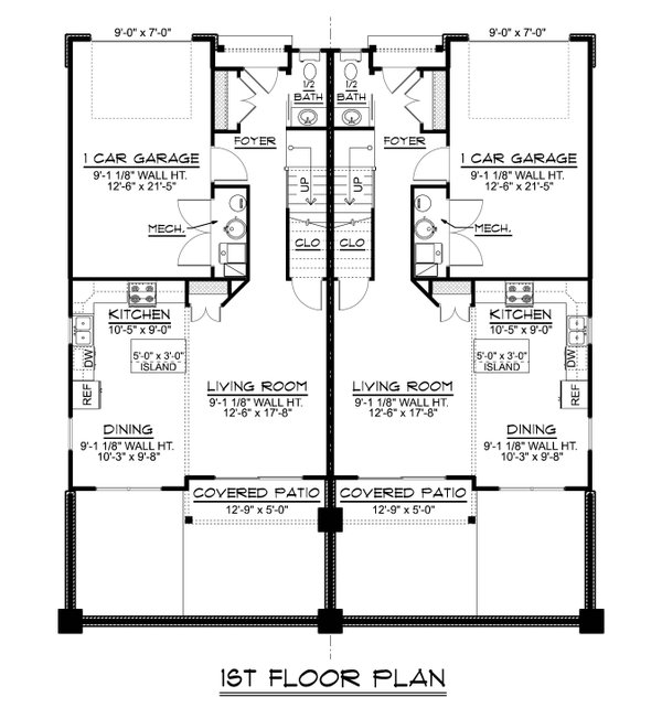 Modern Floor Plan - Main Floor Plan #1064-310