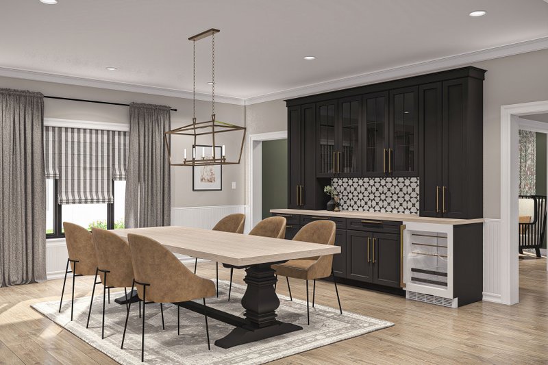 House Blueprint - Interior - Dining Room for Modern House Plan #455-504 - 4 bed, 4 bath