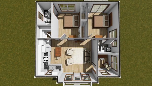 House Blueprint - Cottage Floor Plan - Main Floor Plan #513-2337