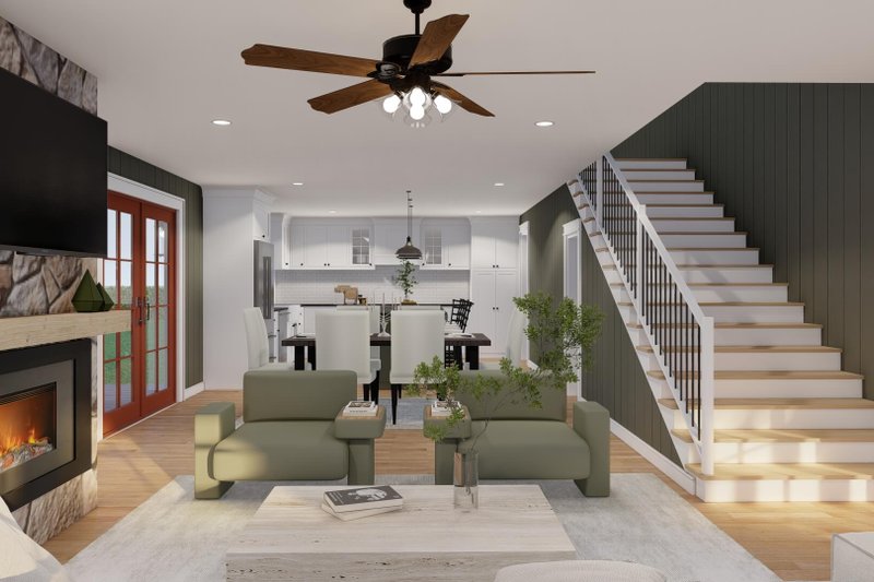 Cabin Style House Plan - 3 Beds 3 Baths 2830 Sq/Ft Plan #923-443 ...