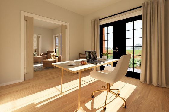 Interior - Bedroom for Ranch House Plan #126-246 - 2 bed, 2 bath