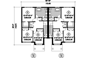 Floor Plan - Upper Floor for Contemporary House Plan #25-4397 - 6 bed, 2 bath