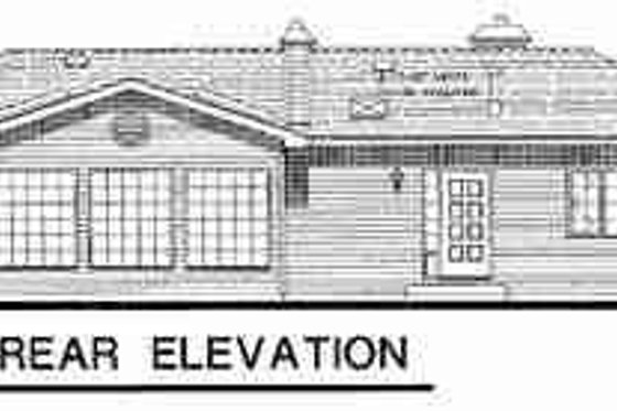 Exterior - Rear Elevation for Southern House Plan #18-9141 - 4 bed, 3 bath