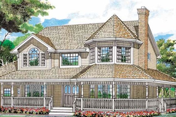 Exterior - Front Elevation for Victorian House Plan #47-298 - 4 bed, 2.5 bath