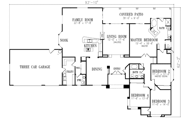 House Plan Design - Adobe / Southwestern Floor Plan - Main Floor Plan #1-680