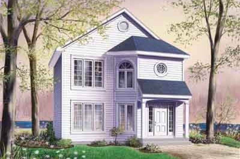 House Blueprint - Traditional Exterior - Front Elevation Plan #23-522