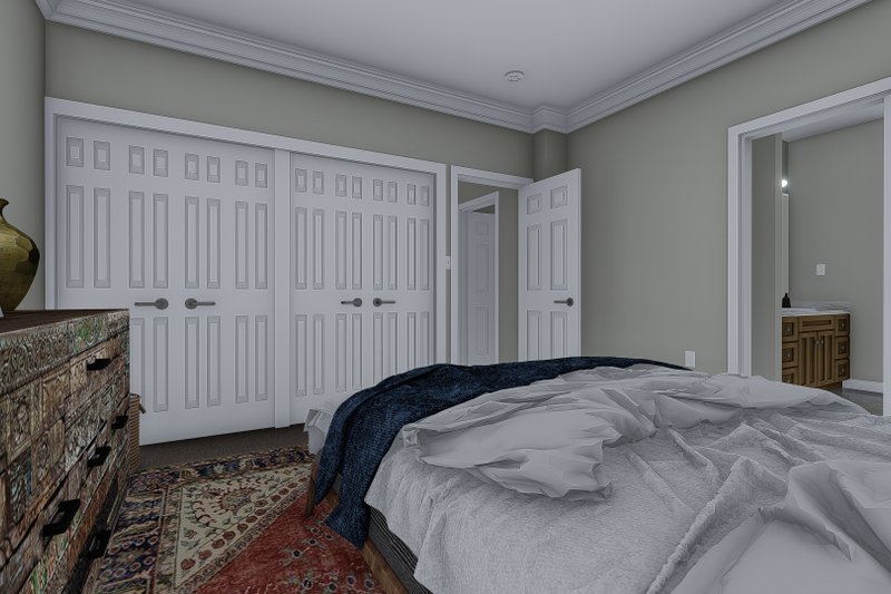 House Blueprint - Interior - Master Bedroom 3 for Ranch House Plan #1060-438 - 2 bed, 2 bath