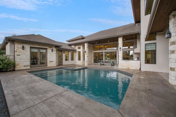 Exterior - Rear Elevation 4 for Contemporary House Plan #935-5 - 4 bed, 4 bath