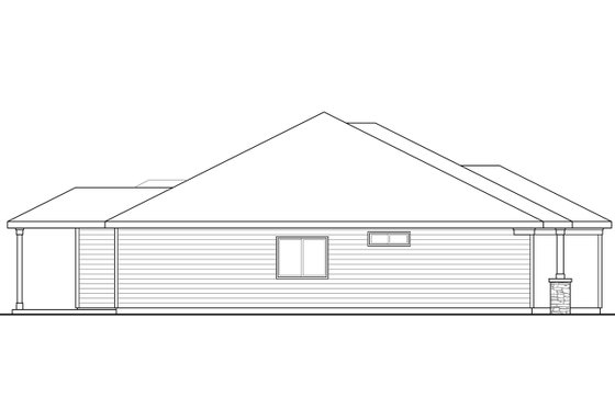Exterior - Other Elevation for Ranch House Plan #124-929 - 3 bed, 2 bath