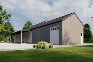 Exterior - Other Elevation 3 for Barndominium House Plan #1107-12 - 5 bed, 3.5 bath