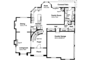 Mediterranean Style House Plan - 4 Beds 3 Baths 2517 Sq/Ft Plan #126-136 