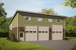 Country Exterior - Front Elevation Plan #932-92