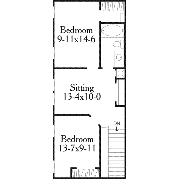 Cottage Floor Plan - Upper Floor Plan #406-259
