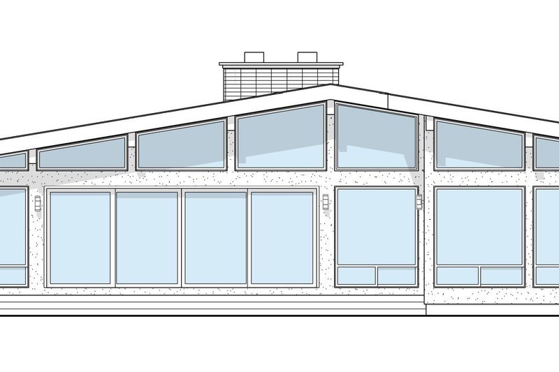 House Blueprint - Exterior - Rear Elevation 3 for Bungalow House Plan #1114-69 - 3 bed, 2 bath