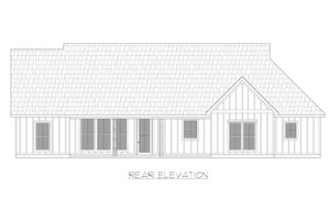 Exterior - Rear Elevation for Farmhouse House Plan #1074-125 - 3 bed, 2 bath