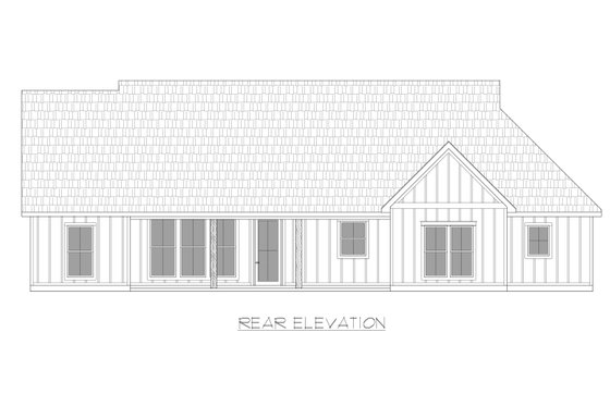 Exterior - Rear Elevation for Farmhouse House Plan #1074-125 - 3 bed, 2 bath