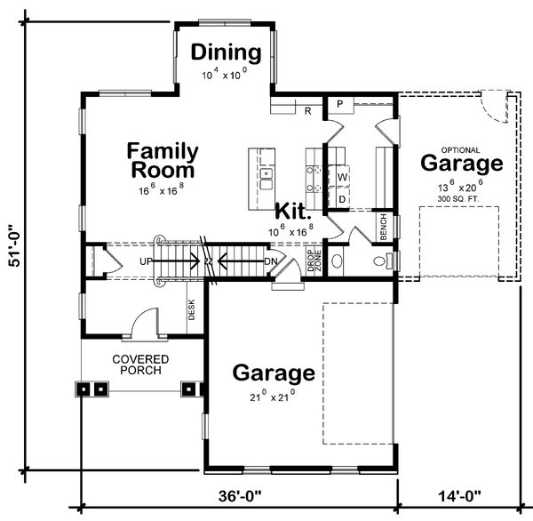 Traditional Floor Plan - Main Floor Plan #20-2346