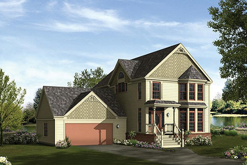 Traditional Style House Plan - 3 Beds 2.5 Baths 1971 Sq/Ft Plan #57-438