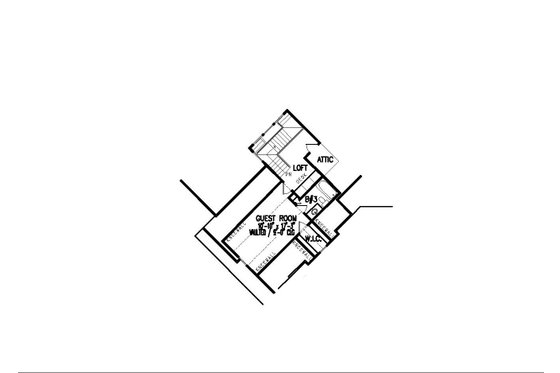 Floor Plan - Upper Floor for Craftsman House Plan #54-527 - 3 bed, 2.5 bath