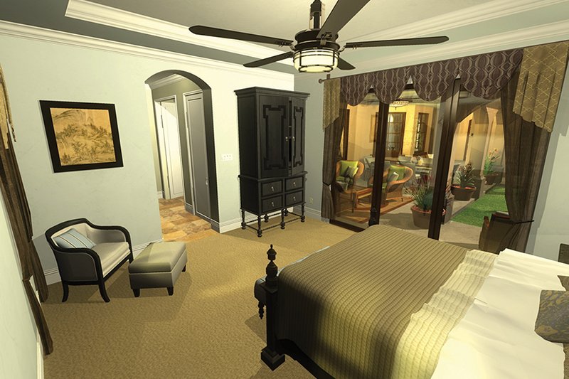 Home Plan - Interior - Master Bedroom for Mediterranean House Plan #930-434 - 3 bed, 4 bath
