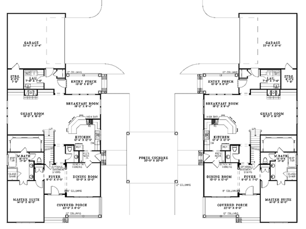 Home Plan - Country Floor Plan - Main Floor Plan #17-2818