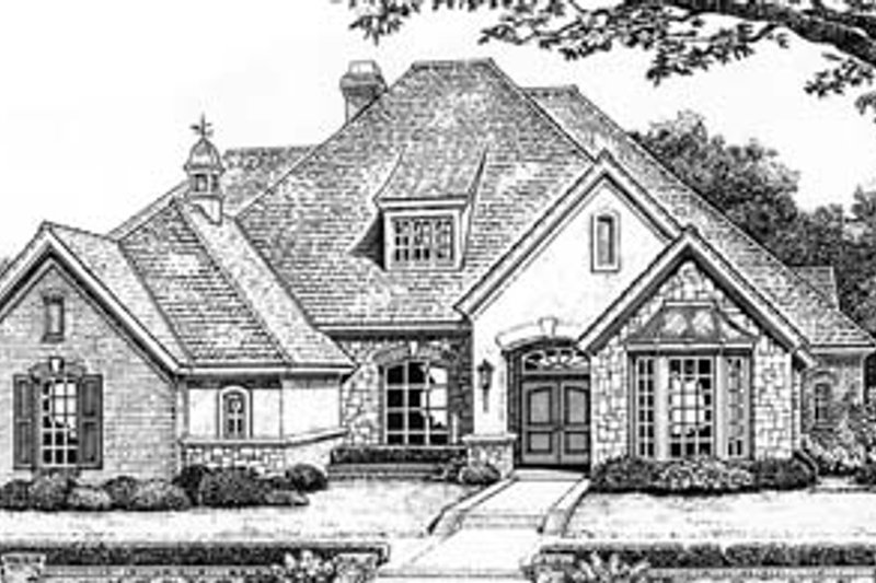 Dream House Plan - European Exterior - Front Elevation Plan #310-543