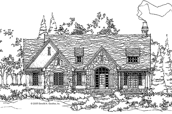 Exterior - Front Elevation 3 for Country House Plan #929-569 - 3 bed, 2.5 bath