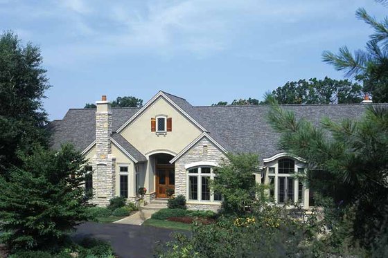 Exterior - Front Elevation 3 for European House Plan #928-37 - 4 bed, 3 bath