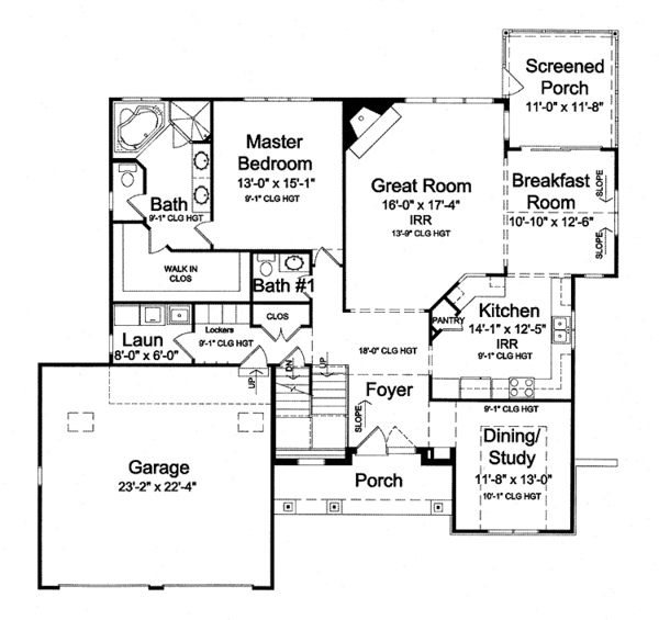 Dream House Plan - Colonial Floor Plan - Main Floor Plan #46-792