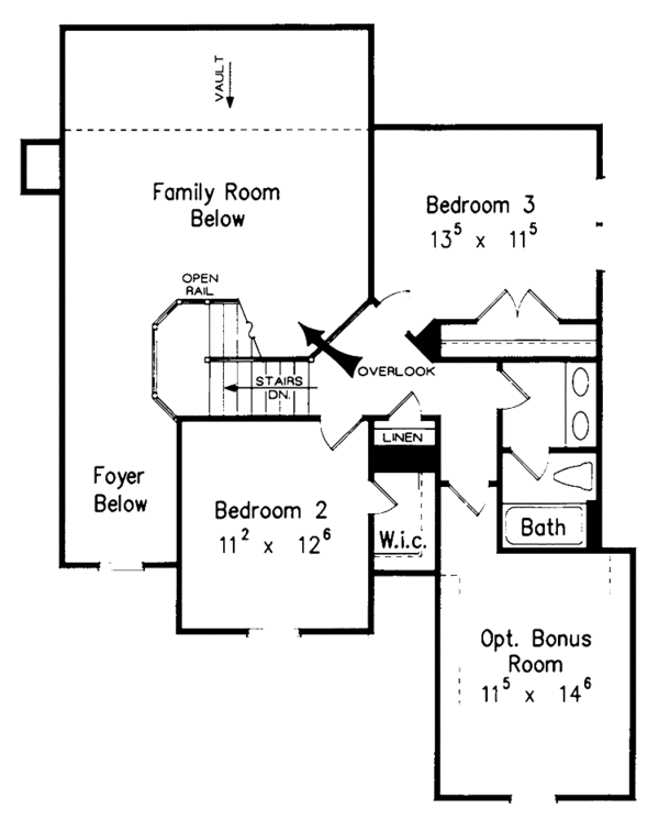 Home Plan - Traditional Floor Plan - Upper Floor Plan #927-701