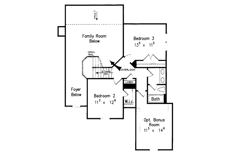 Home Plan - Floor Plan - Upper Floor for Traditional House Plan #927-701 - 4 bed, 3 bath