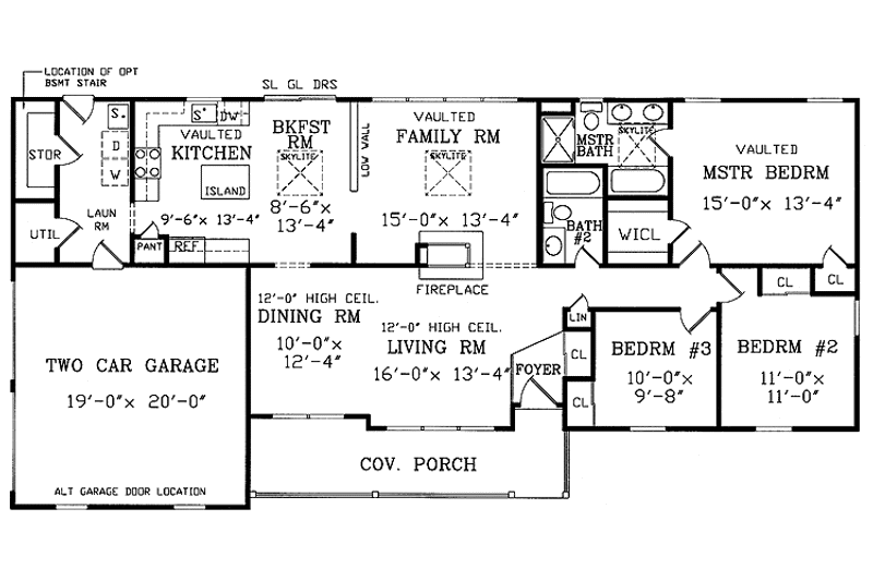 Dream House Plan - Floor Plan - Main Floor for Country House Plan #314-195 - 3 bed, 2 bath