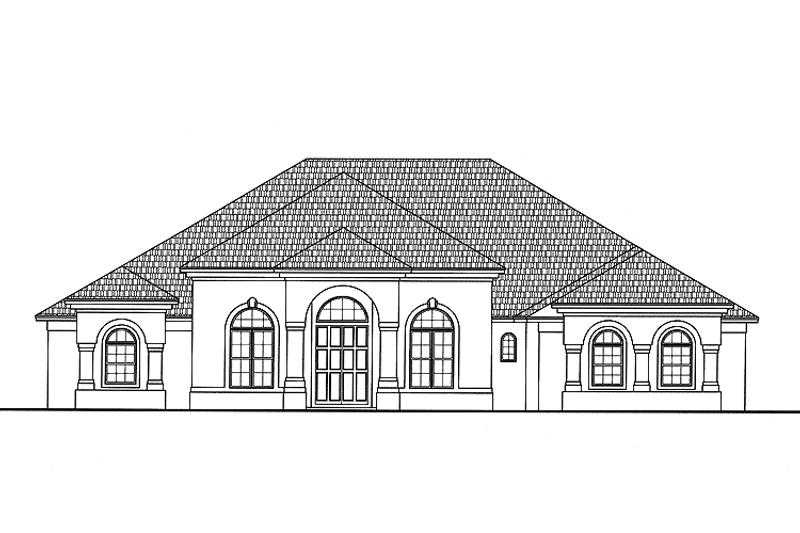 Dream House Plan - Mediterranean Exterior - Front Elevation Plan #999-130