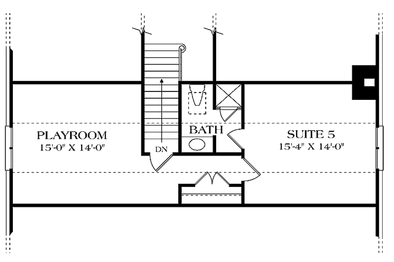 Home Plan - Floor Plan - Other Floor for Classical House Plan #453-333 - 5 bed, 4.5 bath