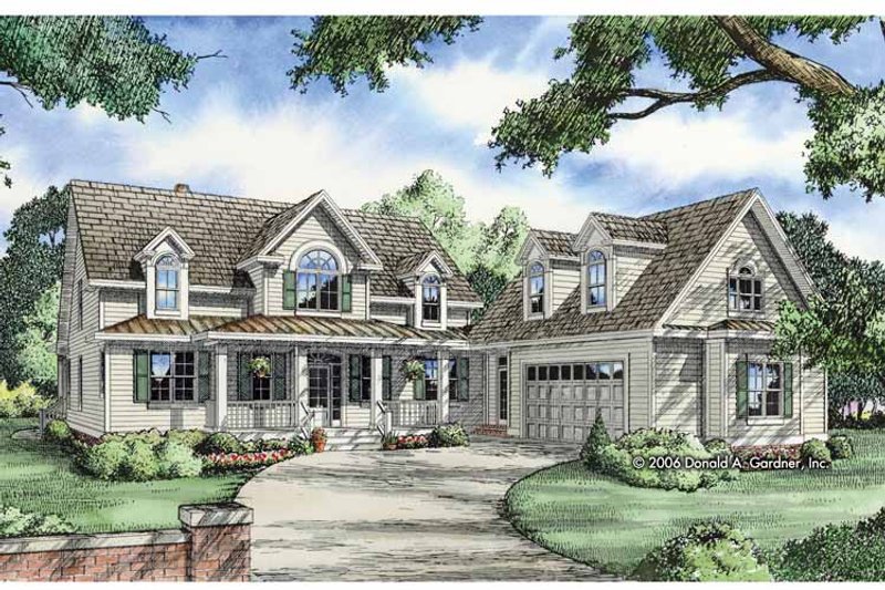 Home Plan - Exterior - Front Elevation 3 for Country House Plan #929-808 - 3 bed, 3.5 bath