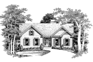 Ranch Exterior - Front Elevation Plan #927-678