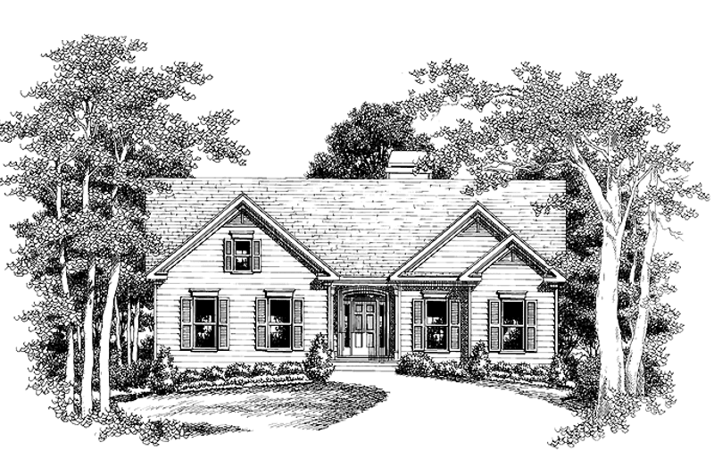 House Blueprint - Ranch Exterior - Front Elevation Plan #927-678