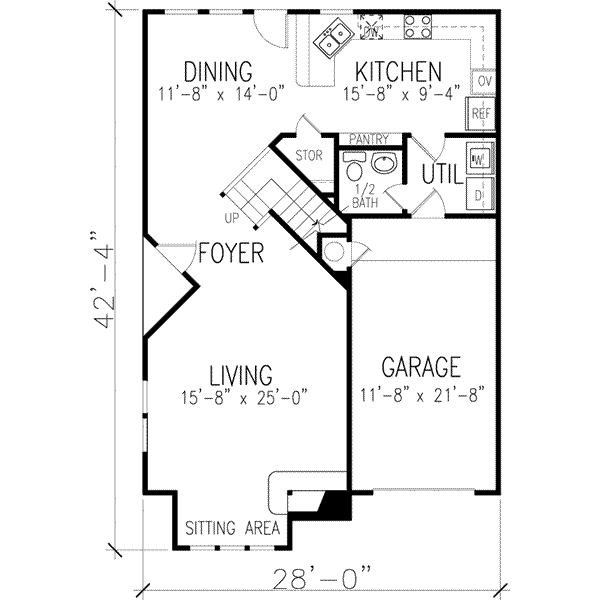 House Design - European Floor Plan - Main Floor Plan #410-176