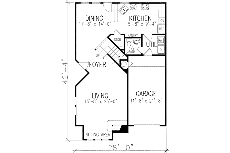 Dream House Plan - Floor Plan - Main Floor for European House Plan #410-176 - 3 bed, 2.5 bath