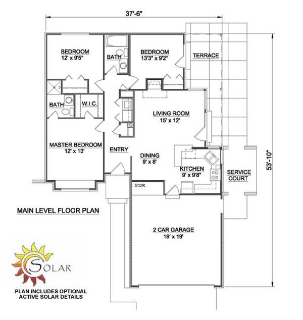 Ranch Floor Plan - Main Floor Plan #116-150