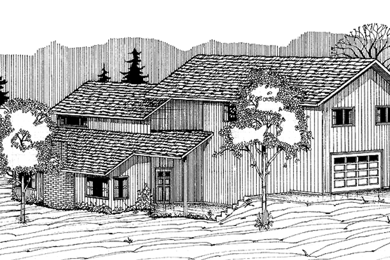 Architectural House Design - Contemporary Exterior - Front Elevation Plan #60-859