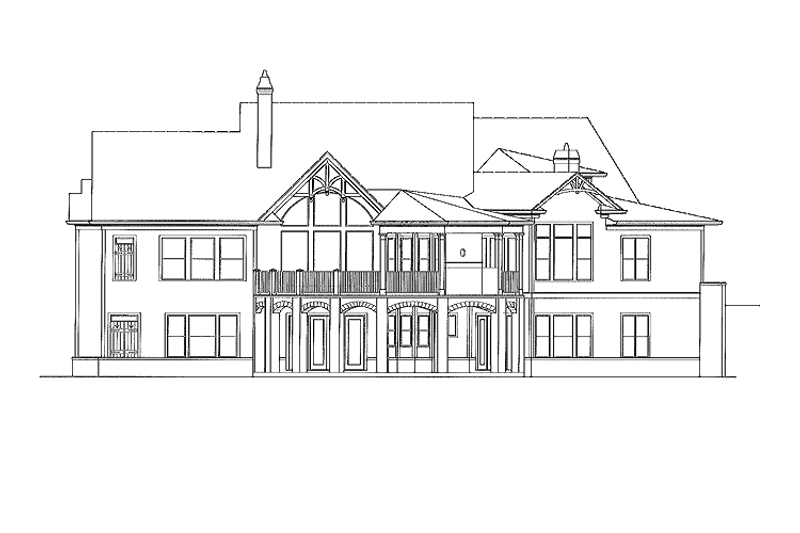 Dream House Plan - Exterior - Rear Elevation for Craftsman House Plan #54-364 - 3 bed, 2.5 bath
