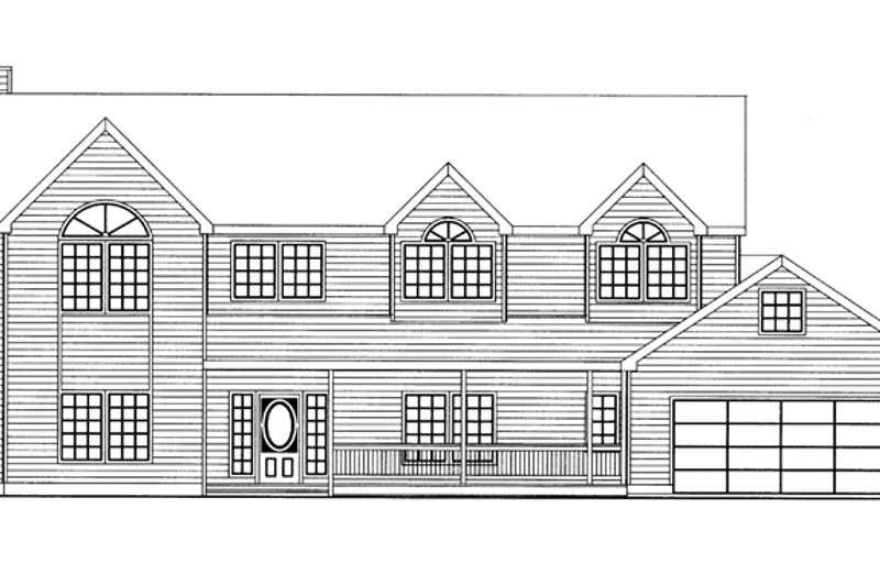 Dream House Plan - Exterior - Front Elevation 4 for Country House Plan #117-835 - 5 bed, 5.5 bath