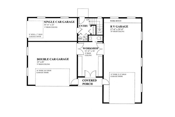 Floor Plan - Main Floor for Country House Plan #118-139 - 1 bed, 2 bath