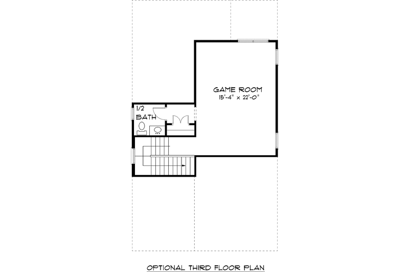 Home Plan - Floor Plan - Other Floor for Craftsman House Plan #413-905 - 4 bed, 3.5 bath