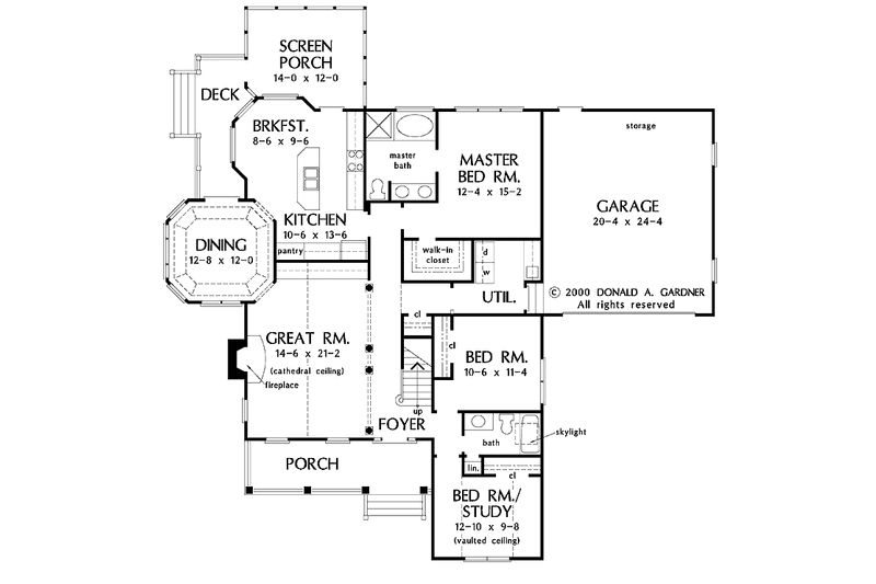 Home Plan - Floor Plan - Main Floor for Country House Plan #929-579 - 3 bed, 2 bath