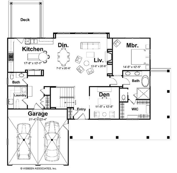 House Plan Design - Craftsman Floor Plan - Main Floor Plan #928-78