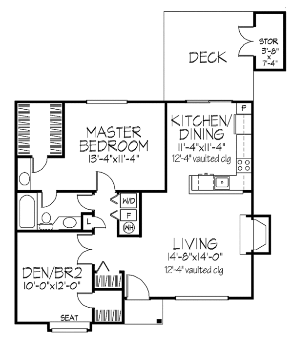 Architectural House Design - Ranch Floor Plan - Main Floor Plan #320-665