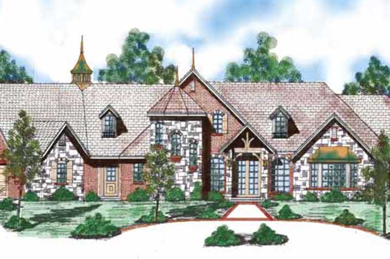 Architectural House Design - Traditional Exterior - Front Elevation Plan #52-253